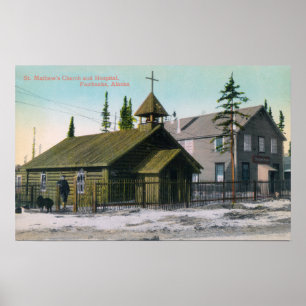 Póster Vista exterior de la iglesia del St. Mathew y