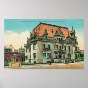 Póster Vista exterior de la mansión de Spreckels, Van
