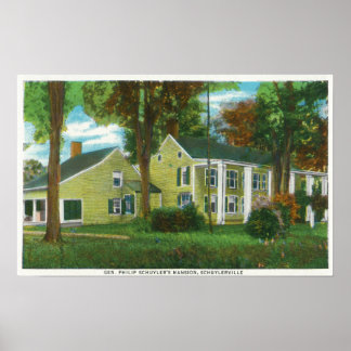 Póster Vista exterior de la mansión del General Philip Sc