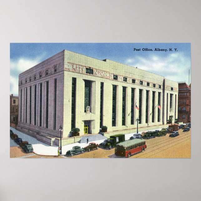 Póster Vista exterior de la oficina de correos nº 2 (Frente)