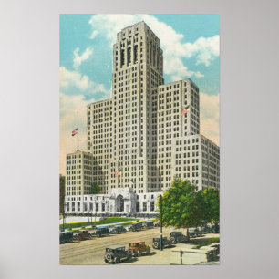 Póster Vista exterior de la oficina estatal de NY Bldg