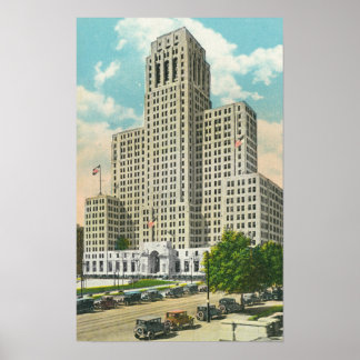 Póster Vista exterior de la oficina estatal de NY Bldg