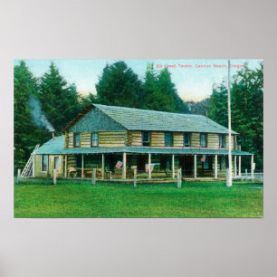 Póster Vista exterior de la taberna Elk Creek