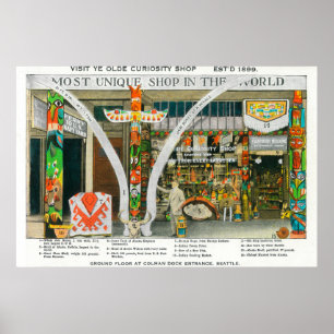 Póster Vista exterior de la tienda del objeto curioso de
