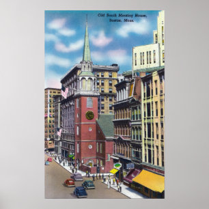 Póster Vista exterior de la vieja reunión pasillo del sur