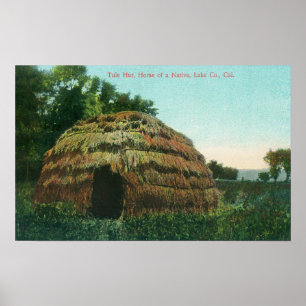 Póster Vista exterior de un condado de Tule HutLake, CA