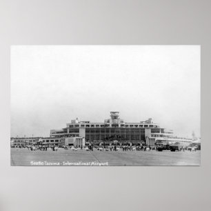 Póster Vista exterior del aeropuerto internacional de