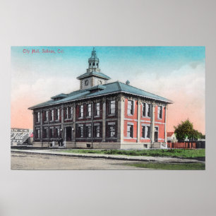 Póster Vista exterior del ayuntamiento de Salinas, CA