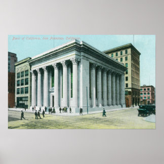 Póster Vista exterior del Banco de California