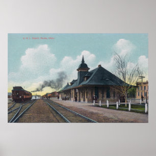 Póster Vista exterior del depósito Boise, identificación