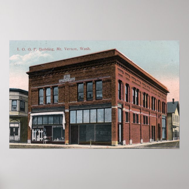 Póster Vista exterior del edificio IOOF (Frente)