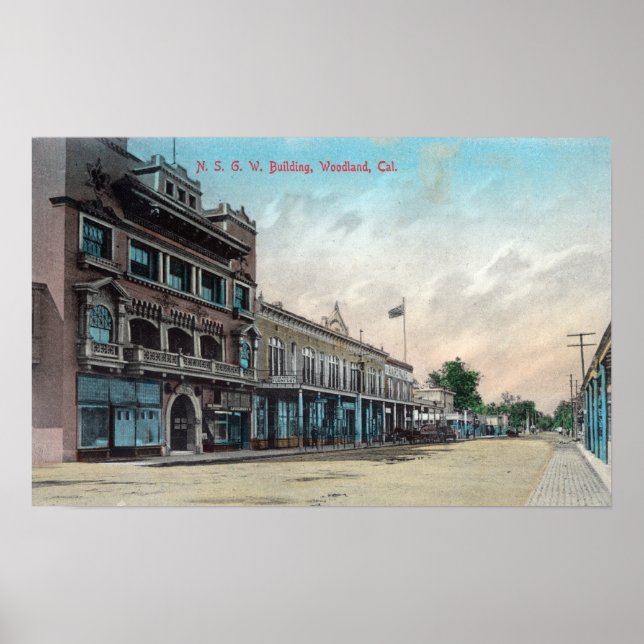 Póster Vista exterior del edificio NSGWWoodland, CA (Frente)