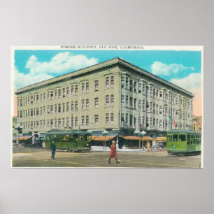 Póster Vista exterior del edificio Porter