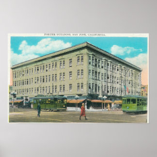Póster Vista exterior del edificio Porter