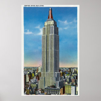 Póster Vista exterior del Empire State Bldg
