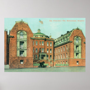 Póster Vista exterior del hospital de Hahnemann