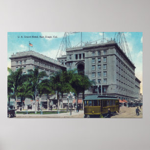 Póster Vista exterior del Hotel Grant de los Estados Unid