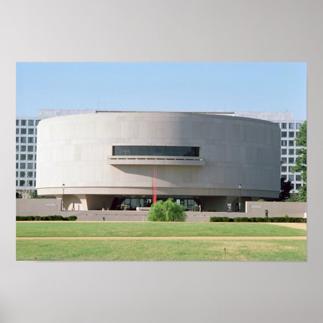 Póster Vista exterior del Museo Hirshhorn, 1974 ) (Frente)