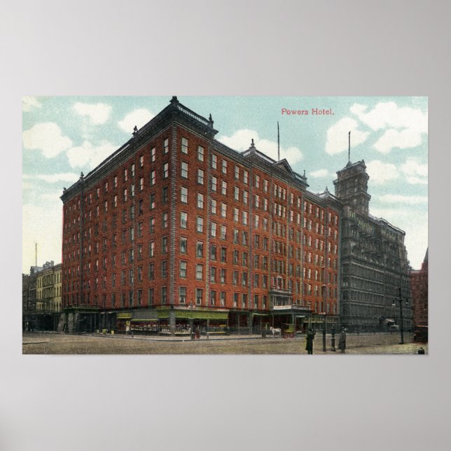 Póster Vista exterior del Powers Hotel (Frente)