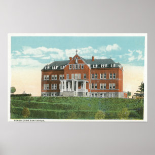 Póster Vista exterior del sanatorio benedictino
