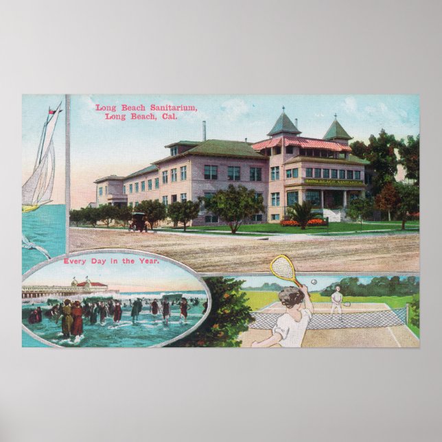 Póster Vista exterior del sanitario de Long Beach (Frente)