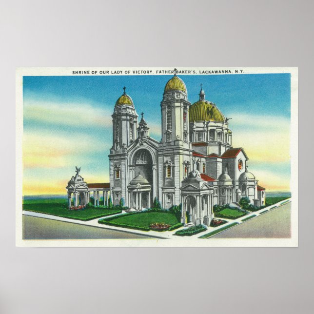 Póster Vista exterior del santuario de nuestra Señora de (Frente)