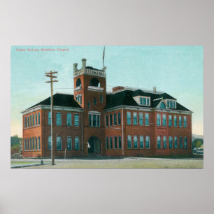 Póster Vista exterior del SchoolMedford público, O