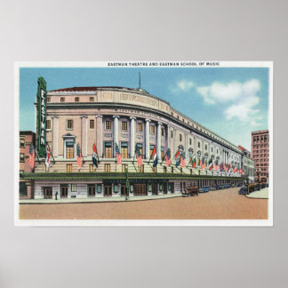 Póster Vista exterior del Teatro Eastman y la Escuela de