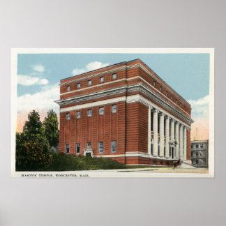 Póster Vista exterior del Templo Masónico