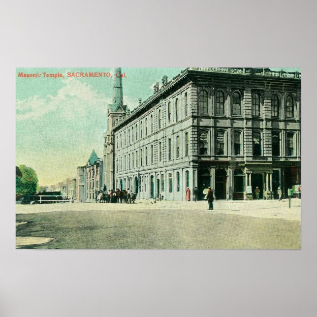 Póster Vista exterior del Templo Masónico 2 (Frente)