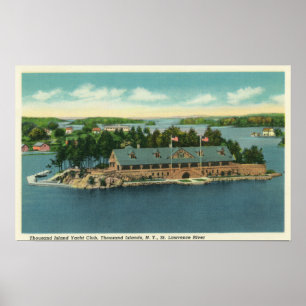 Póster Vista exterior del yate de la isla de los mil
