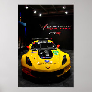 Póster Vista frontal C7.R de Chevrolet Corvette