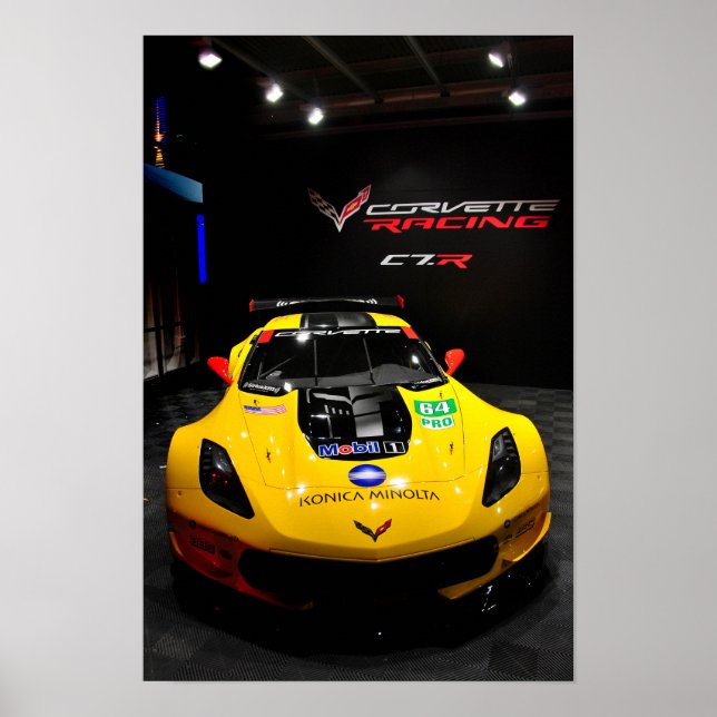 Póster Vista frontal C7.R de Chevrolet Corvette (Frente)