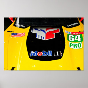 Póster Vista frontal C7.R de Chevrolet Corvette