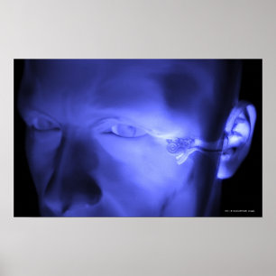 Póster Vista frontal del oído interior