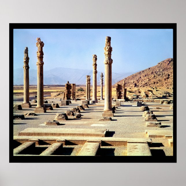 Póster Vista general de la Apadana fundada c.518 BC (Frente)