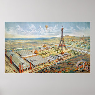 Póster Vista general de la Exposición Universal