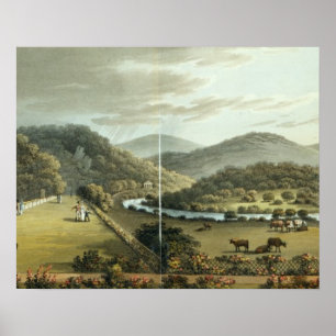 Póster Vista general desde los frentes sur y este del