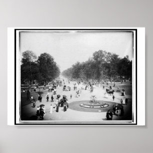 Póster Vista general, Los Ángeles, California c1890