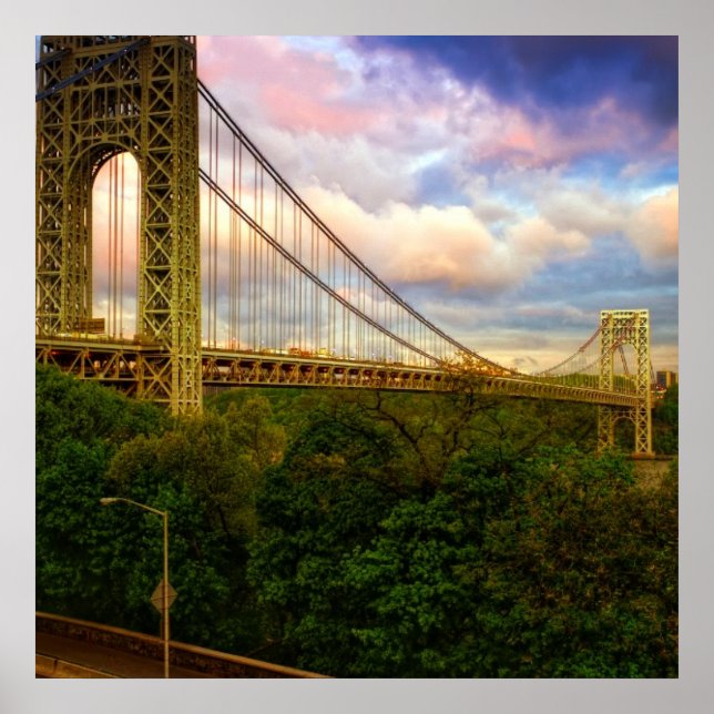 Póster Vista hacia el sur - oeste desde Manhattan (Frente)