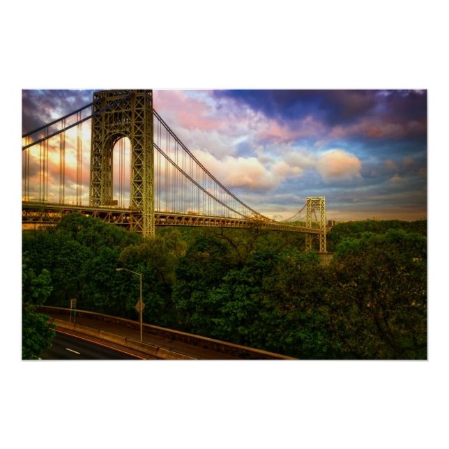 Póster Vista hacia el sur - oeste desde Manhattan (Anverso)