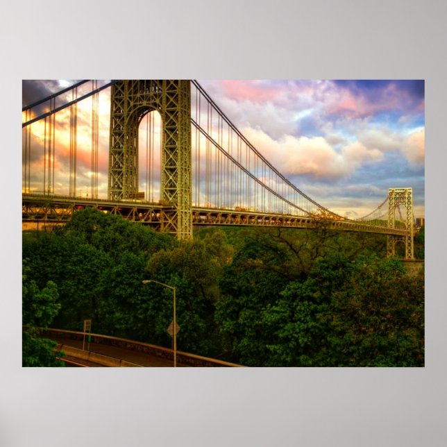 Póster Vista hacia el sur - oeste desde Manhattan (Frente)