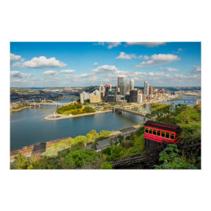 Póster Vista Incline de Pittsburgh Pennsylvania Duquesne