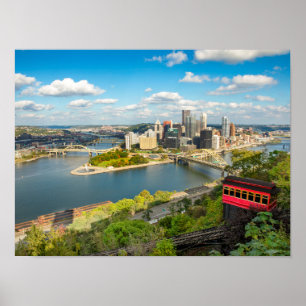 Póster Vista Incline de Pittsburgh Pennsylvania Duquesne