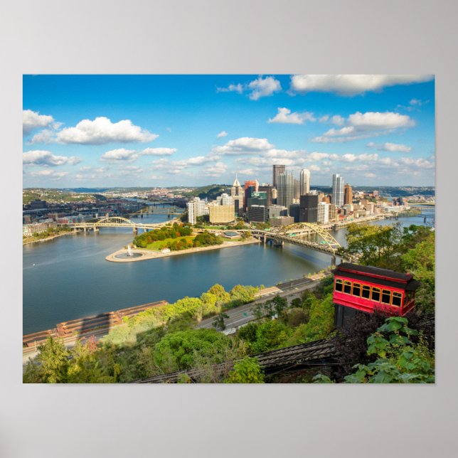 Póster Vista Incline de Pittsburgh Pennsylvania Duquesne (Frente)