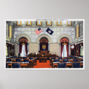 Póster Vista interior de la Cámara del Senado del Capitol