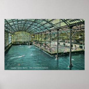 Póster Vista interior de los baños subterráneos