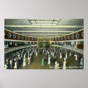 Póster Vista interior del cuarto de bola del casino