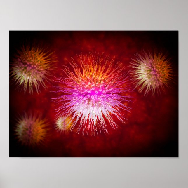 Póster Vista Microscópica De Los Dendrimers 1 (Frente)