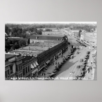 Póster Vista noreste de la calle principal desde Baker Bl